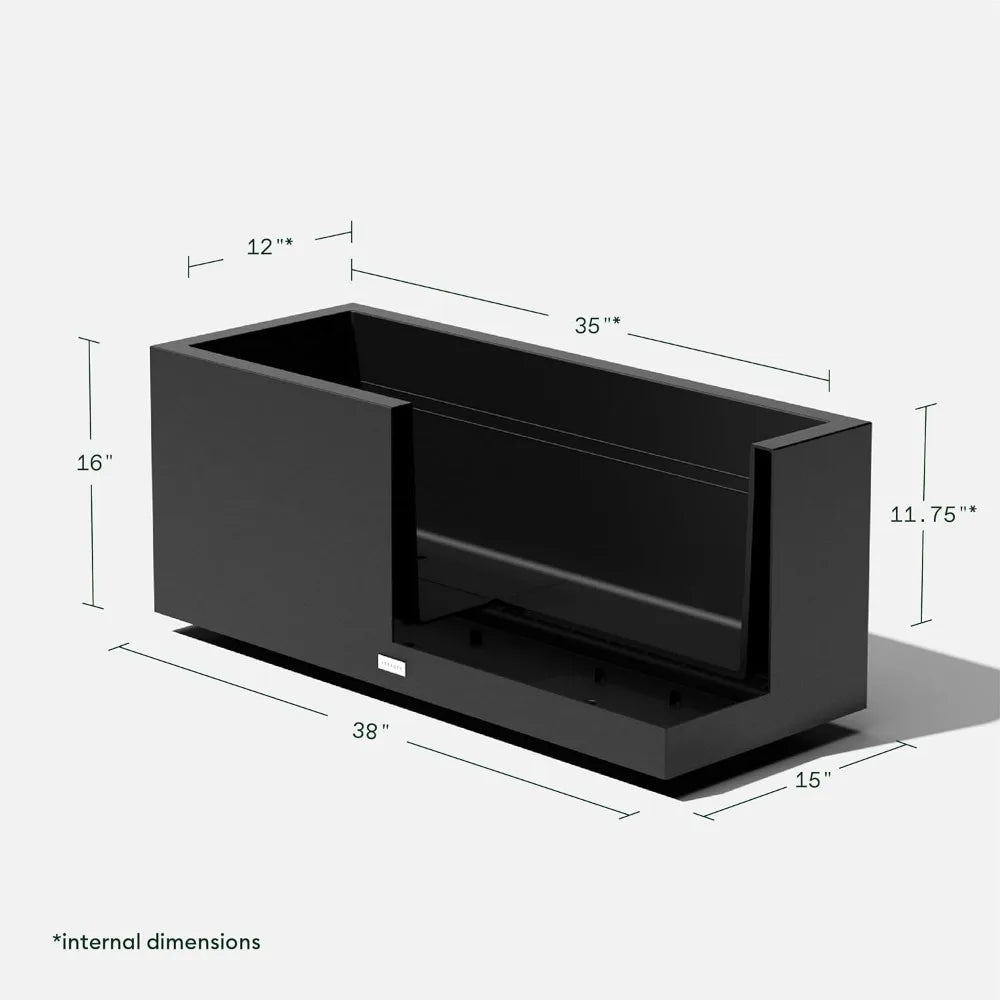 Block Series Long Box Planter Durable All-Weather Use - Alia's Home Things  