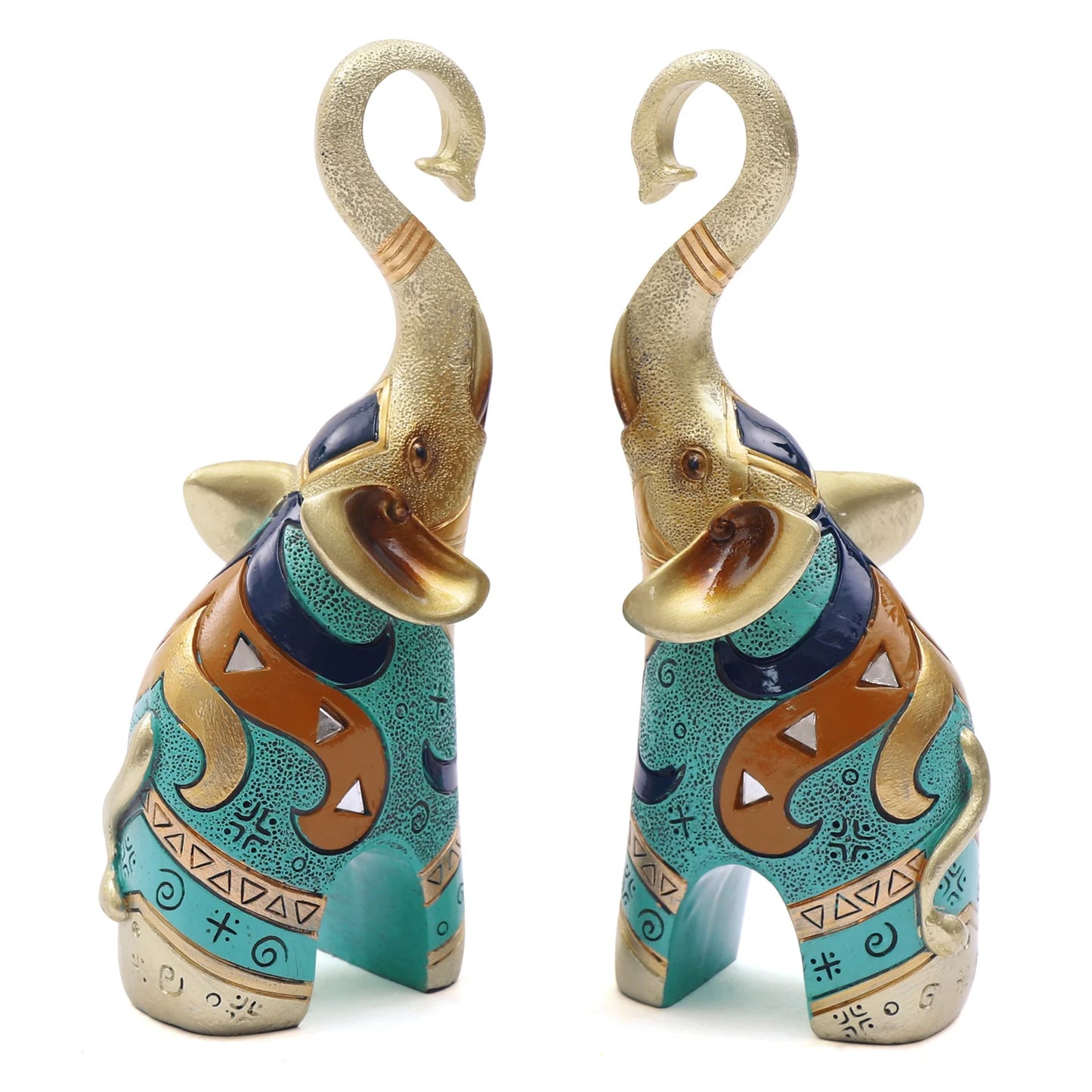 2 PCS Feng Shui Pair of Resin Elephant Statue - Alia's Home Things  