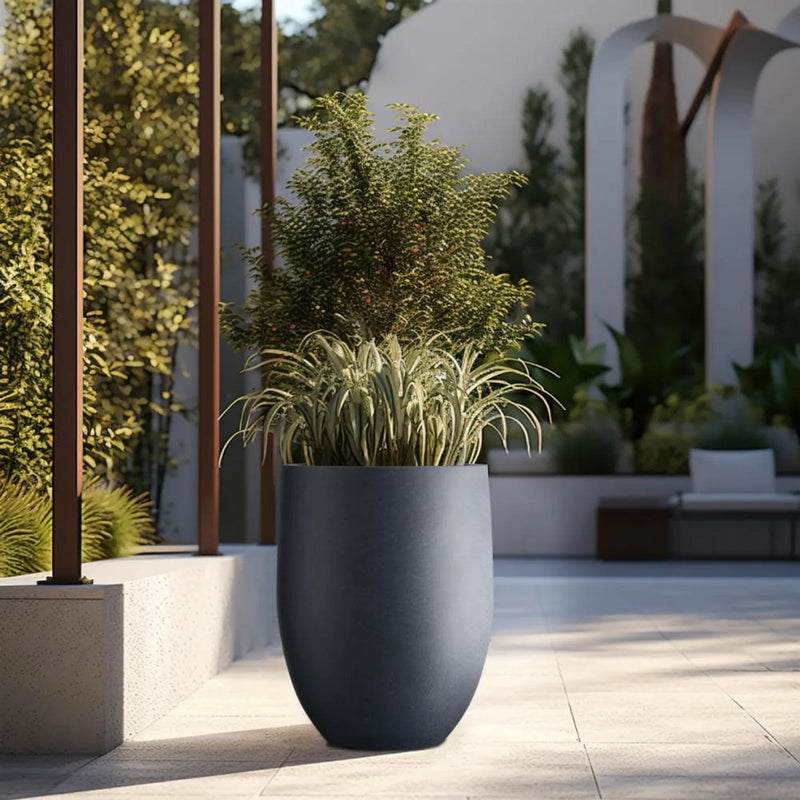 Extra Large Tall Round Concrete Plant Pot / Planter - Alia's Home Things  