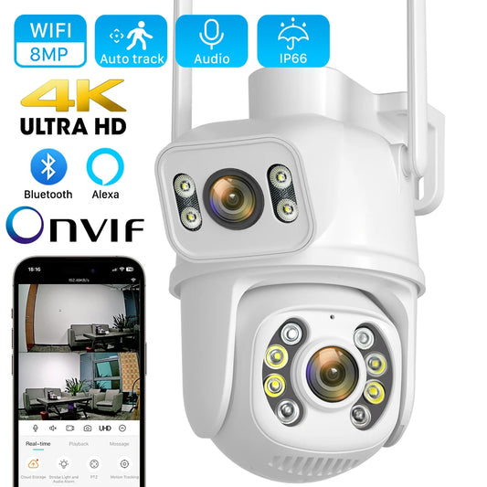 Dual Lens 4X Digital Zoom PTZ IP Cameras - Alia's Home Things  