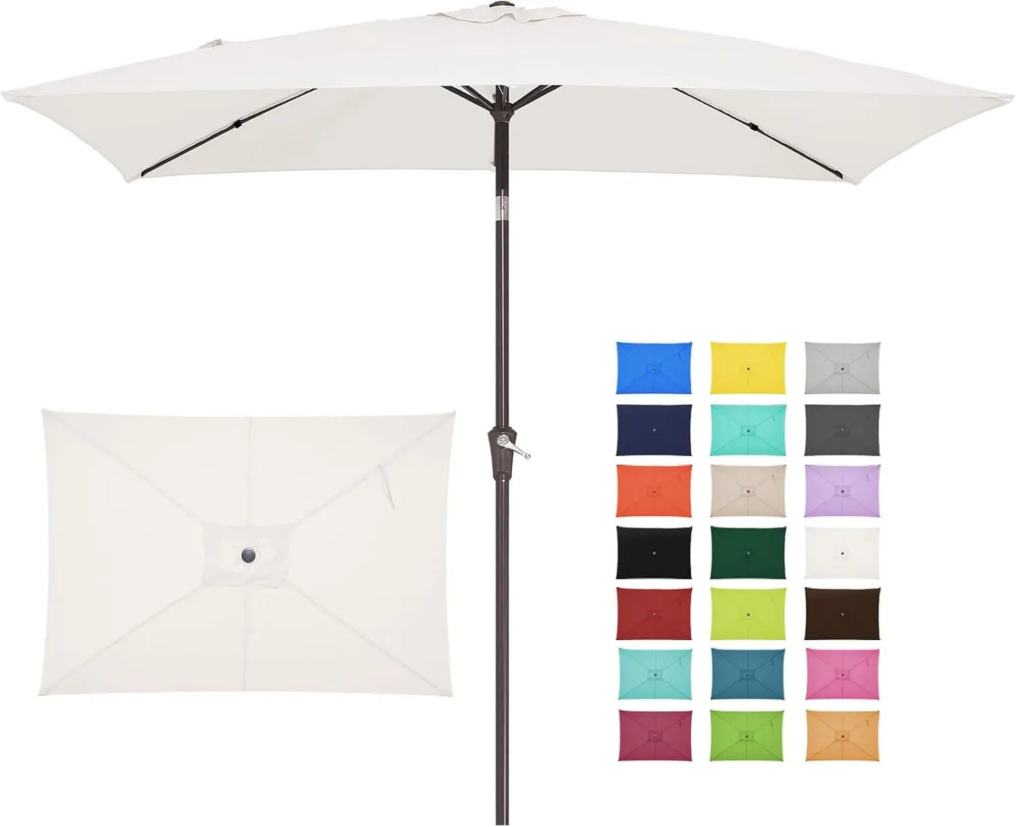 6.5x10 ft Rectangular Patio Umbrellas Outdoor - Alia's Home Things  
