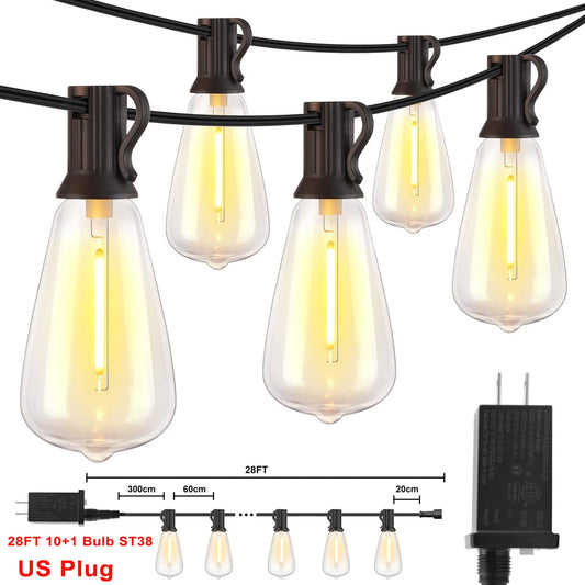 28FT String Patio Lights - Alia's Home Things  