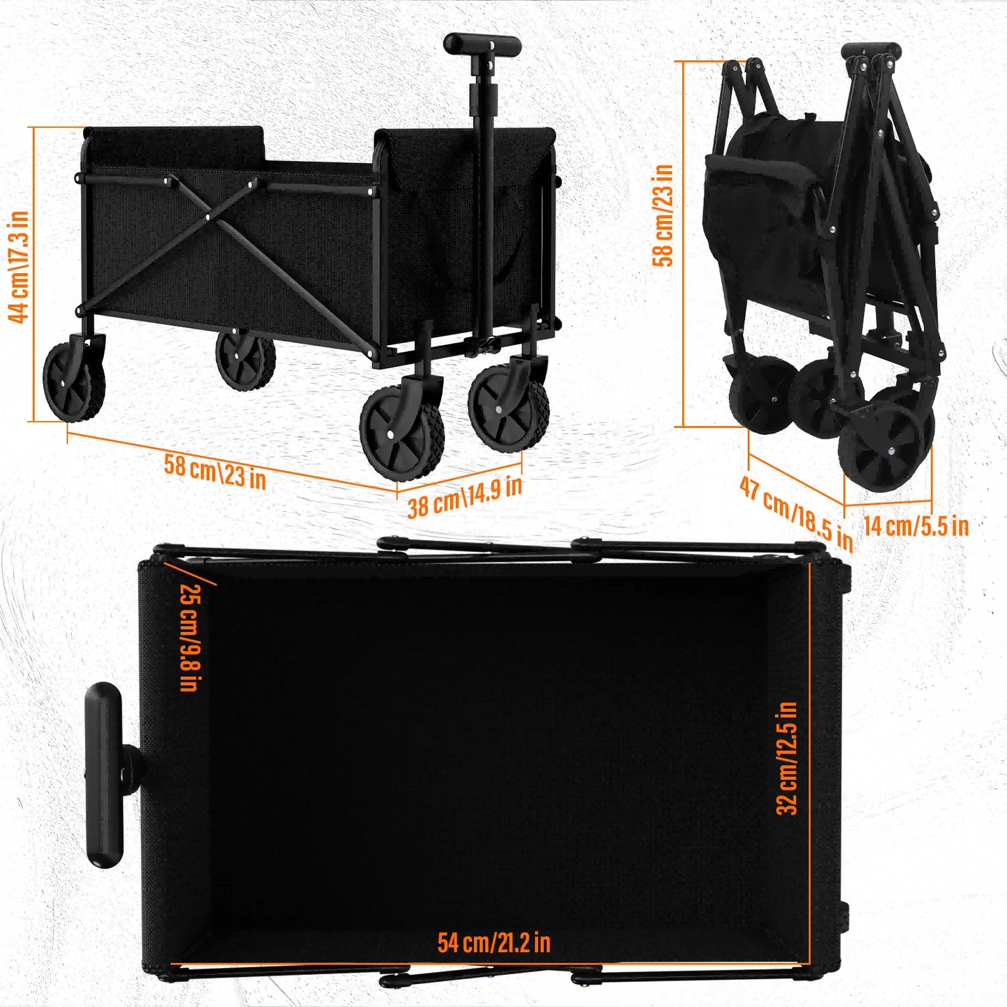 The garden handcart with four foldable wheels - Alia's Home Things  