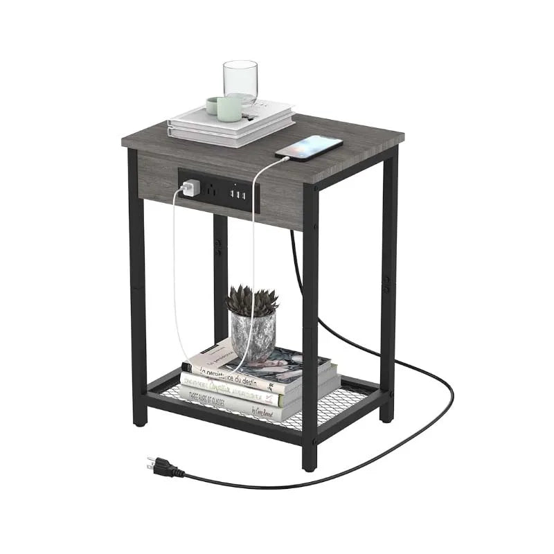 Nightstand with Charging Station - Alia's Home Things  