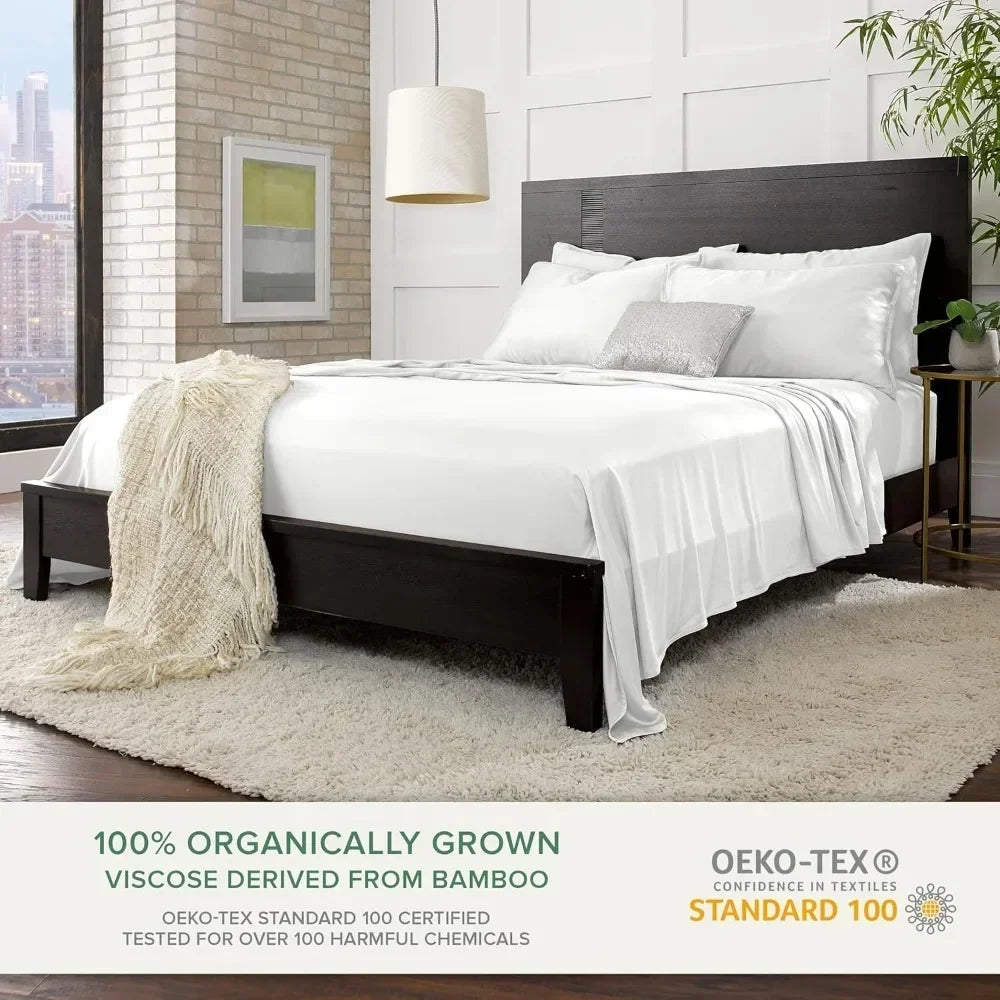 Genuine 100% Organic Viscose Bamboo Bed Sheet Set - Alia's Home Things  