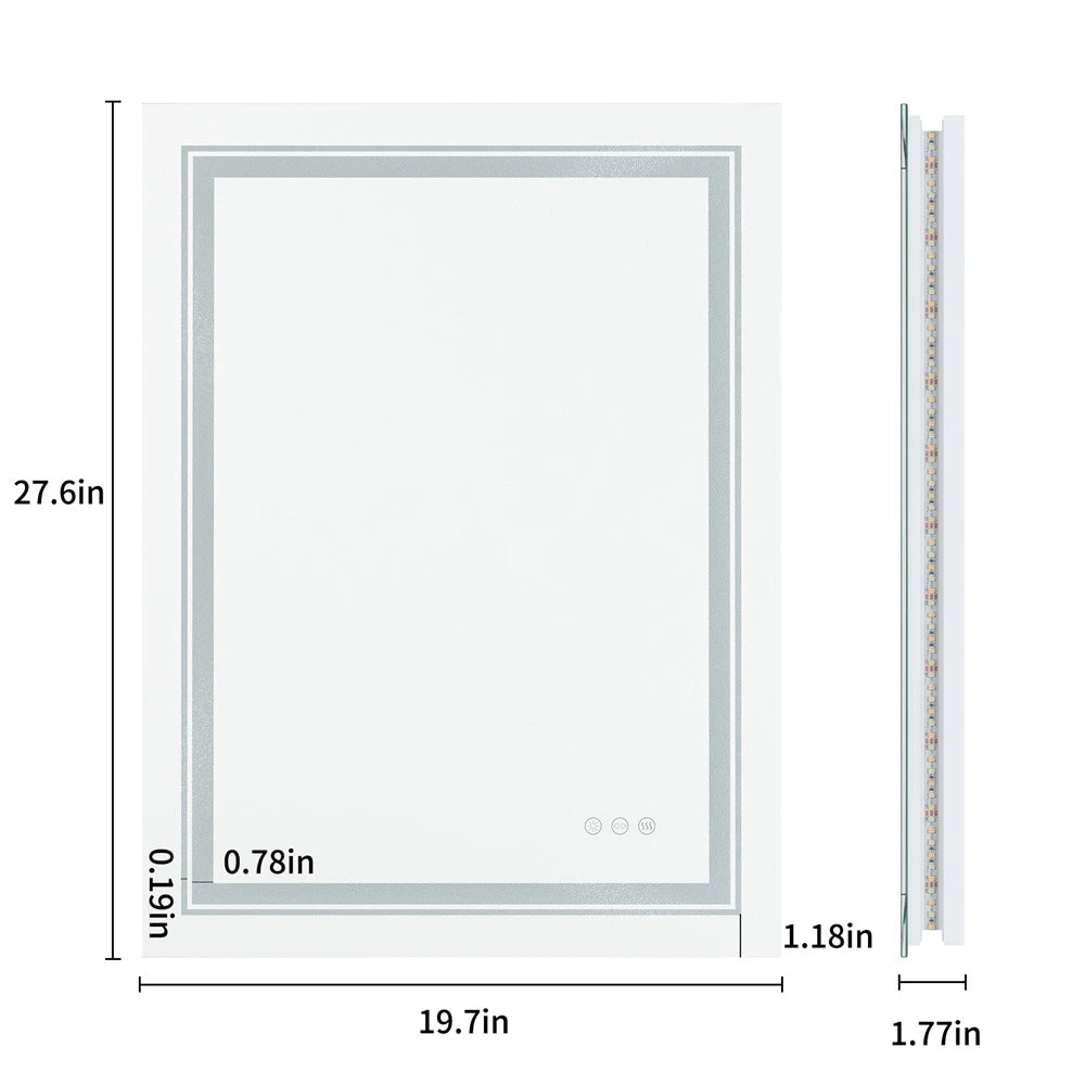 Wisfor LED Bathroom Mirror With Front Backlit Dimmable - Alia's Home Things  
