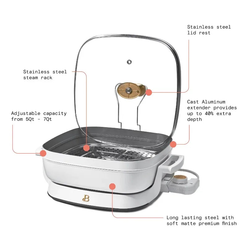 Beautiful 5-in-1 Electric Expandable Skillet - Alia's Home Things  