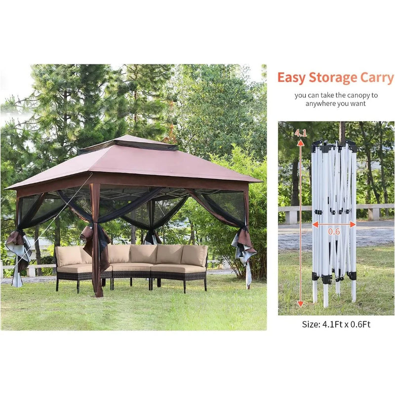 10'x10' Canopy Gazebo with Mosquito Netting - Alia's Home Things  