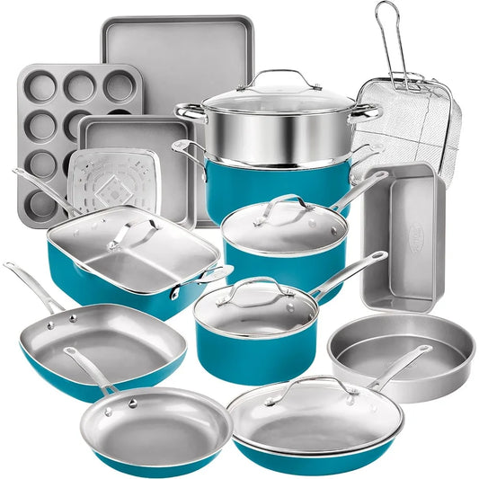 20-Piece Pots and Pans Cookware Set - Alia's Home Things  