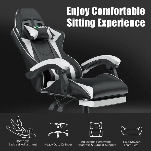 Ergonomic with Lumbar Cushion Headrest Gaming Chair - Alia's Home Things  