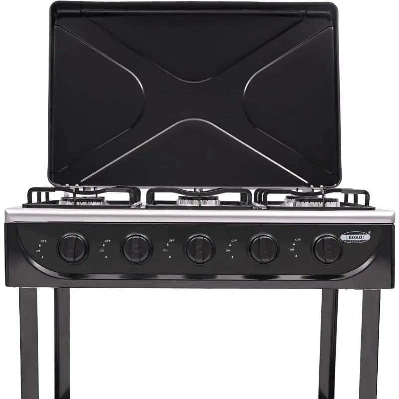 Natural Gas Stove Outdoor 5-Burner with 2-Placement Boards - Alia's Home Things  