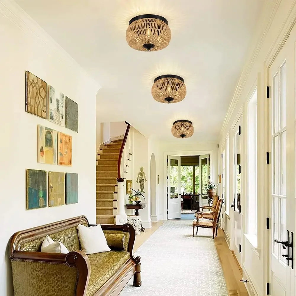 Classic Bamboo Lustre Chandelier Hanging Lamp Handmade - Alia's Home Things  