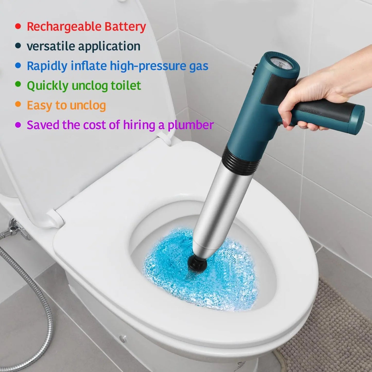 Toilet Plunger Drain Clog Remover Tools - Alia's Home Things  