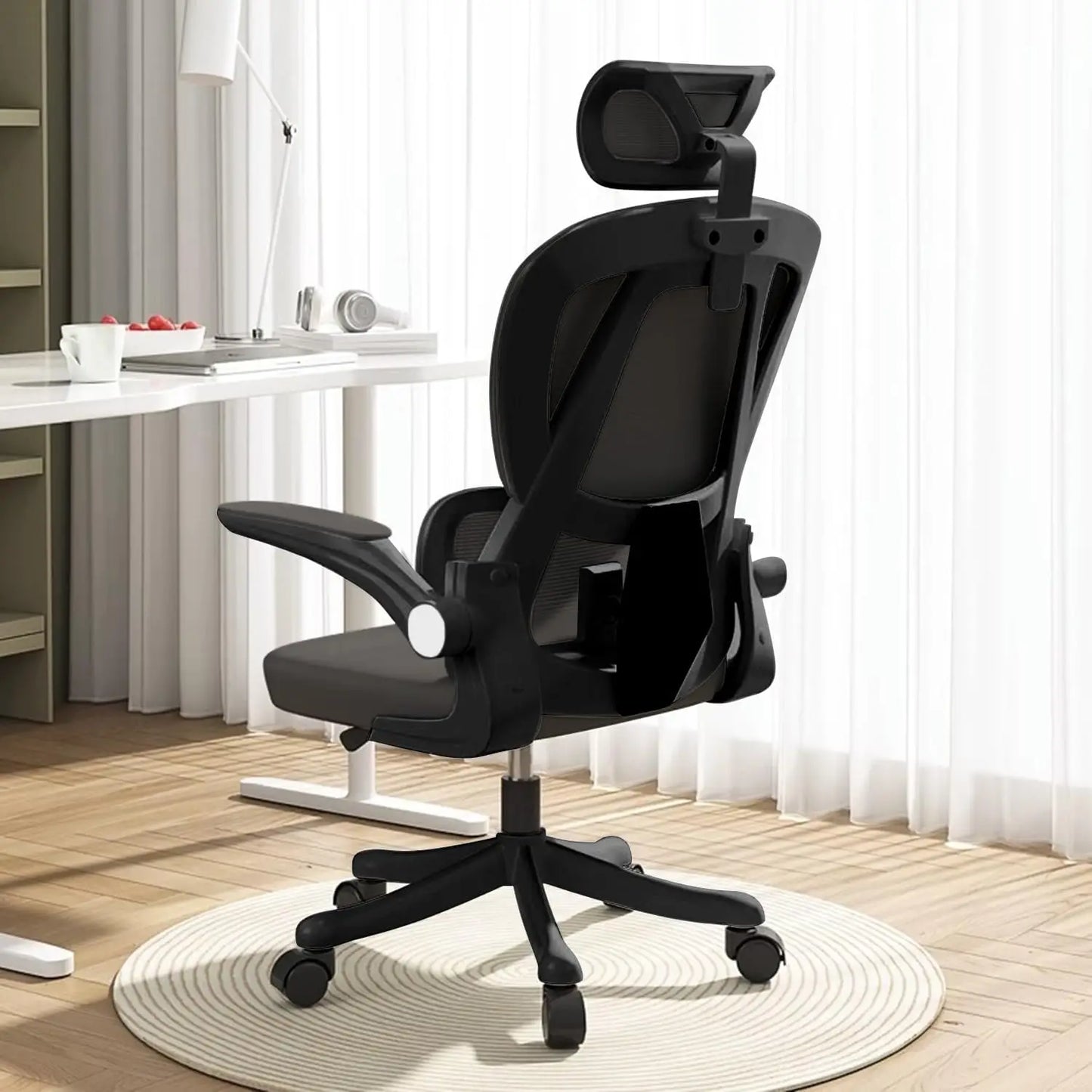 High Back Ergonomic Office Chair With Lumbar Support - Alia's Home Things  