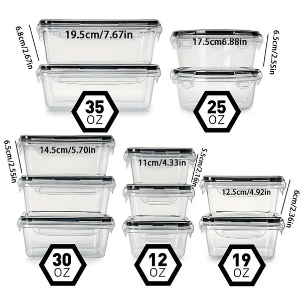 12-piece set Food Airtight Plastic Container - Alia's Home Things  