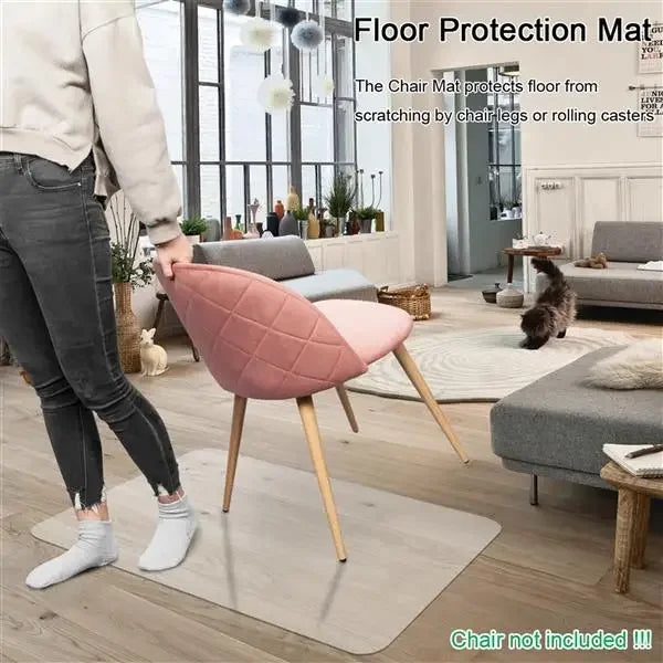 PVC Dull Polish Chair Mat 90x120x0.2cm Rectangular - Alia's Home Things  