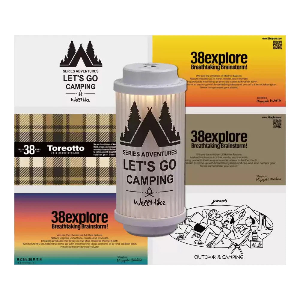 USB Rechargeable Camping lamp with 6xStickers - Alia's Home Things  
