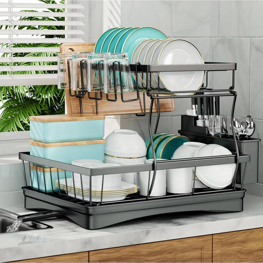 Large 2-tier dish drying rack - Alia's Home Things  