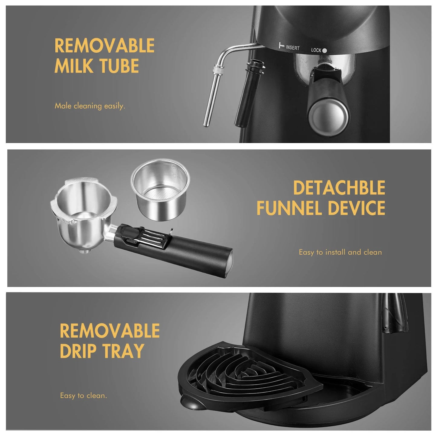 Yabano Espresso Machine with Milk Frother - Alia's Home Things  