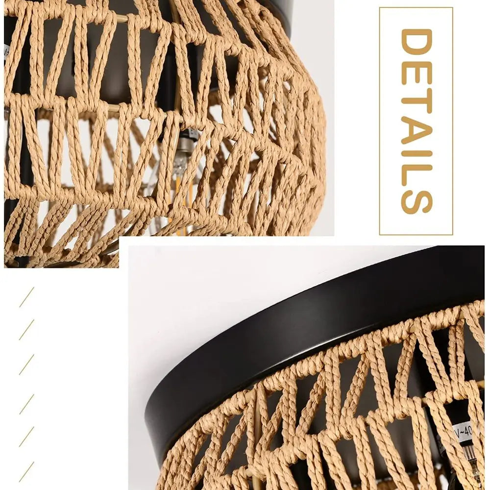 Classic Bamboo Lustre Chandelier Hanging Lamp Handmade - Alia's Home Things  