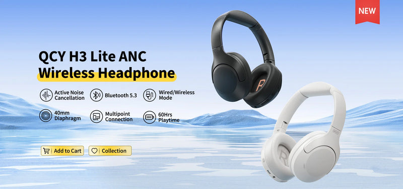 QCY H3 Lite ANC Wireless Headphones - Alia's Home Things  