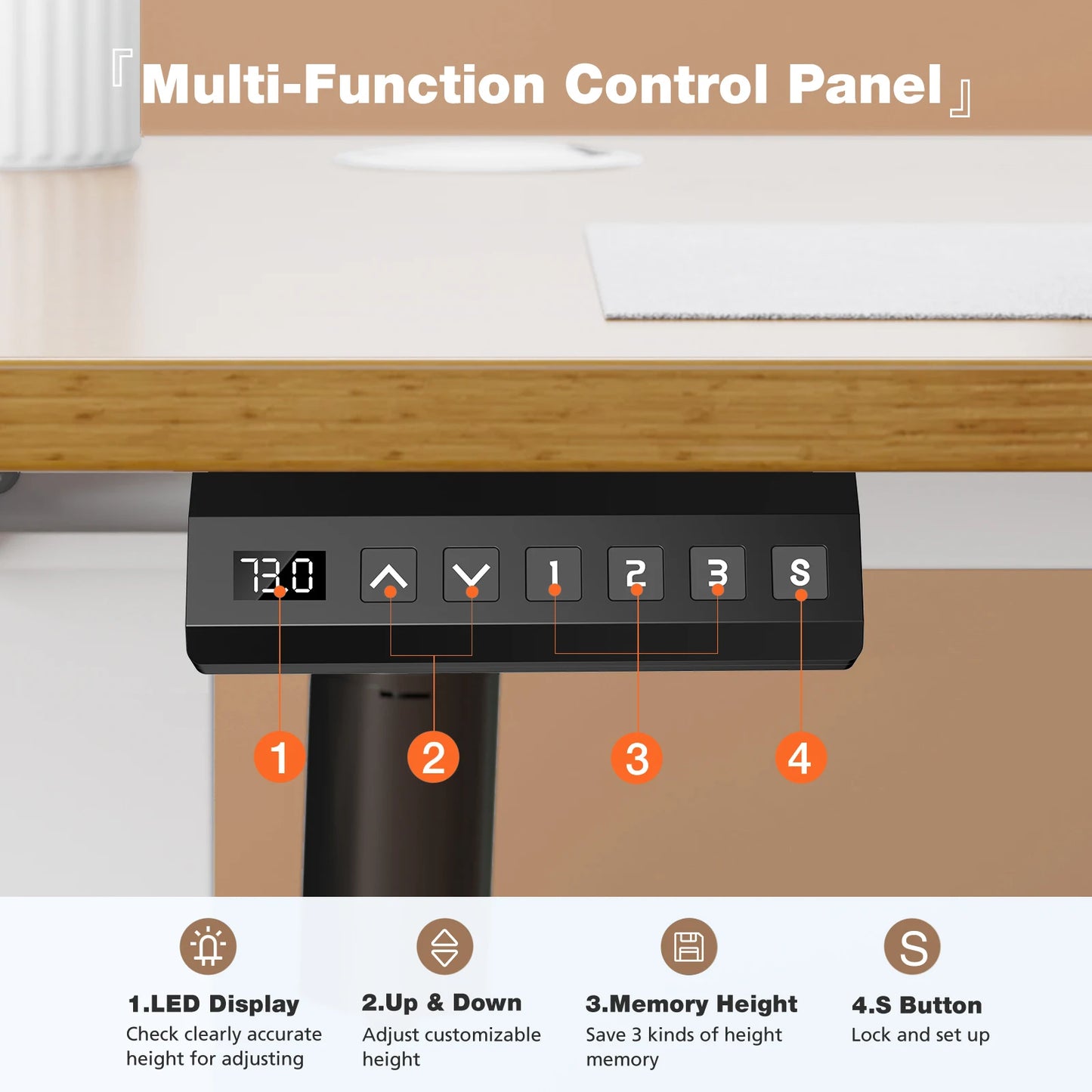 JHK Electric Adjustable 40x24 Inch Stand-Up Sit-Stand Workstation - Alia's Home Things  