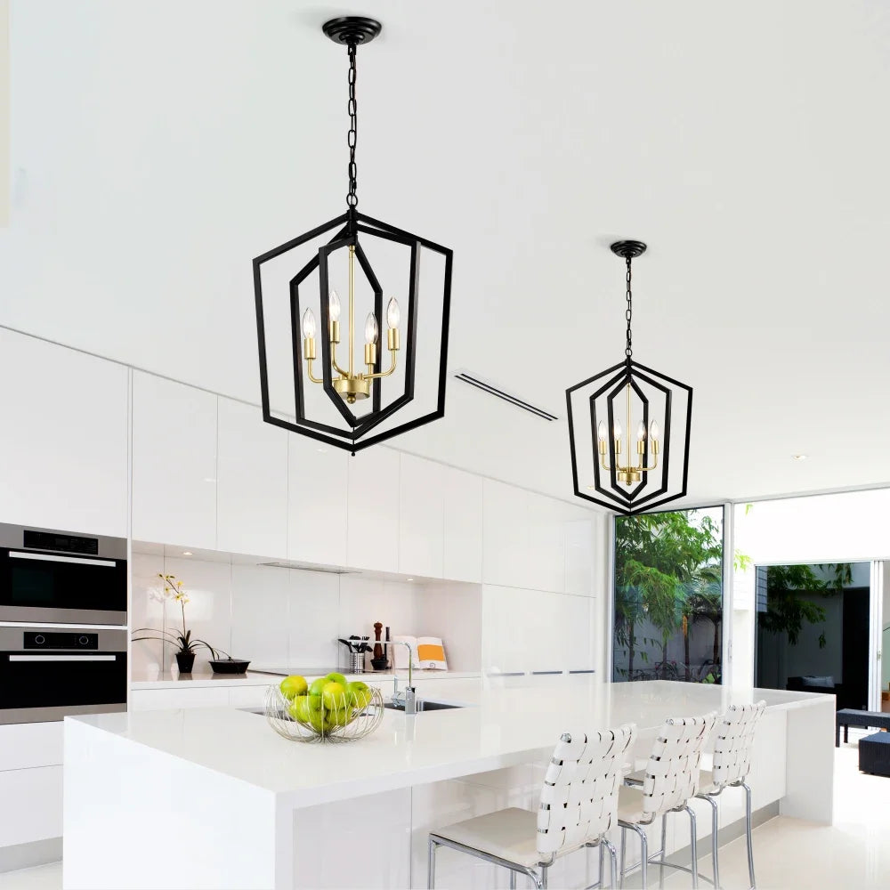 Modern Metal Industrial  Chandeliers Home Decor - Alia's Home Things  