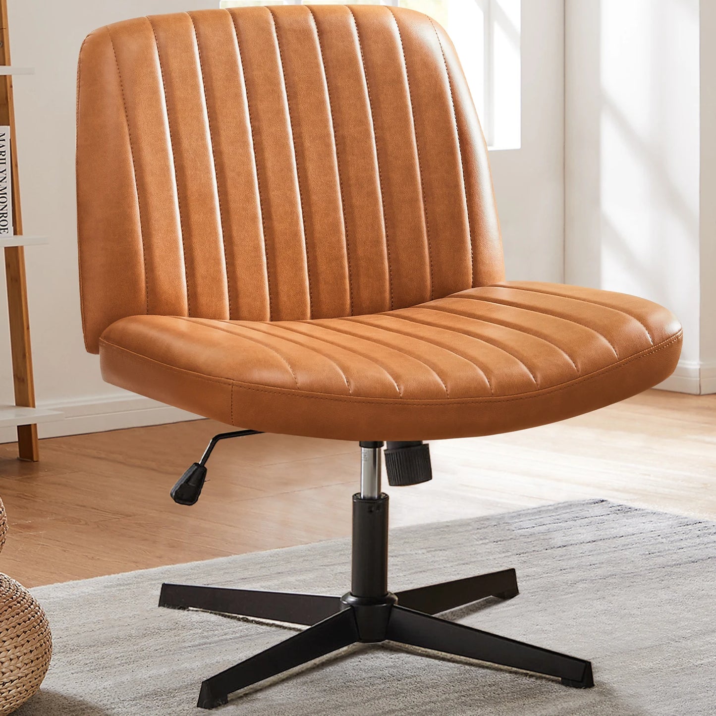 Armless Wide Desk Chair with Dual-Purpose Base - Alia's Home Things  