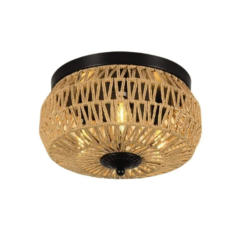 Classic Bamboo Lustre Chandelier Hanging Lamp Handmade - Alia's Home Things  