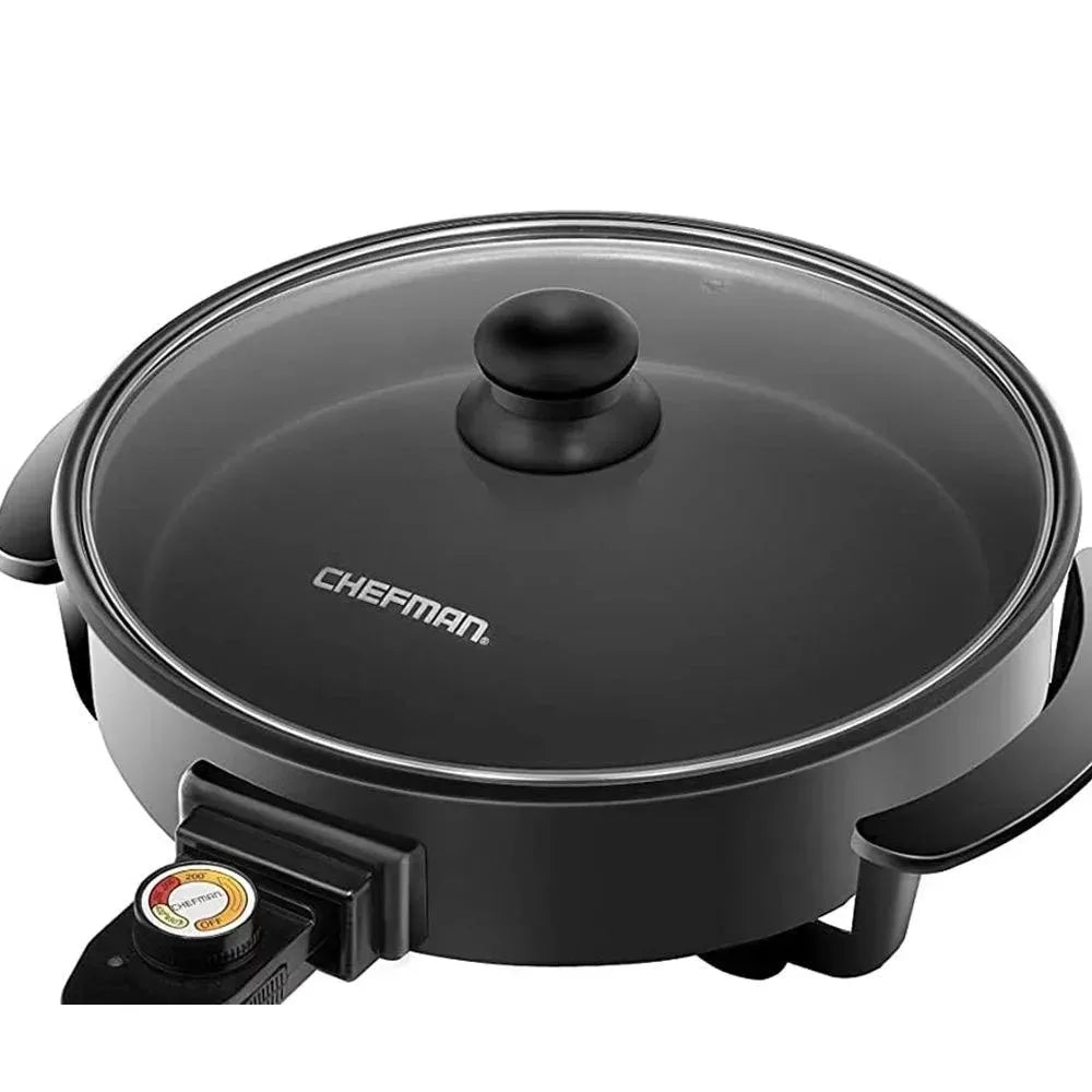 Electric Skillet 12 Inch Frying Pan with Non-Stick Coating - Alia's Home Things  