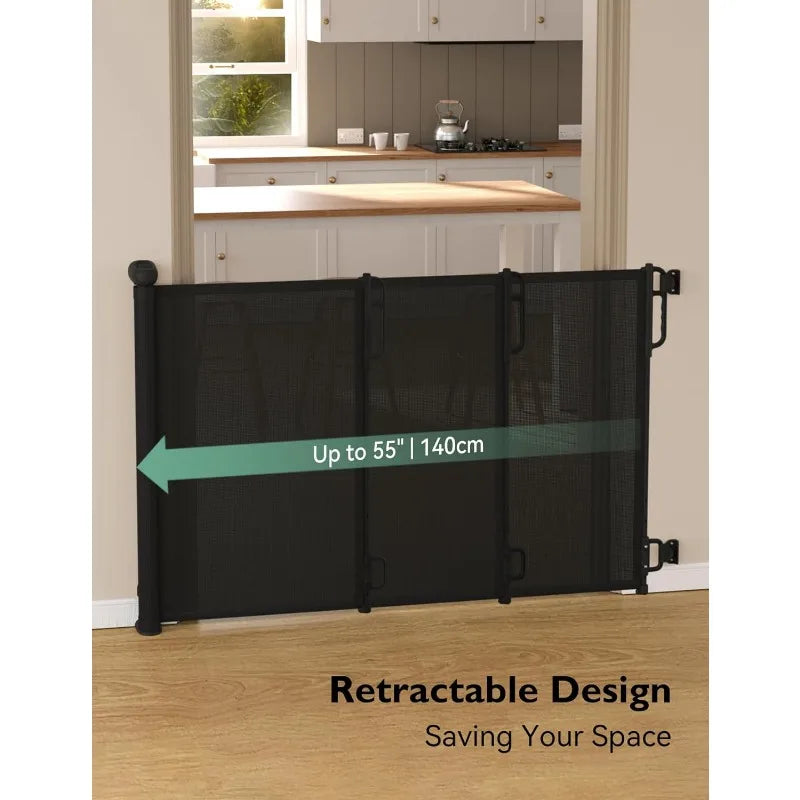 Retractable Mesh Safety Baby Gate for Stairs - Alia's Home Things  