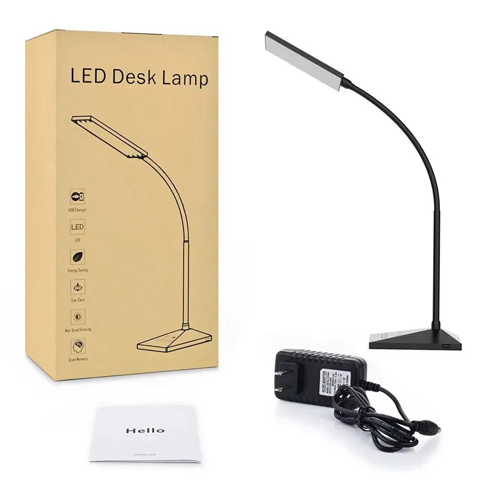 Gooseneck Desktop Dimmable Eye Protection Study Lamp 12w 72-LED - Alia's Home Things  