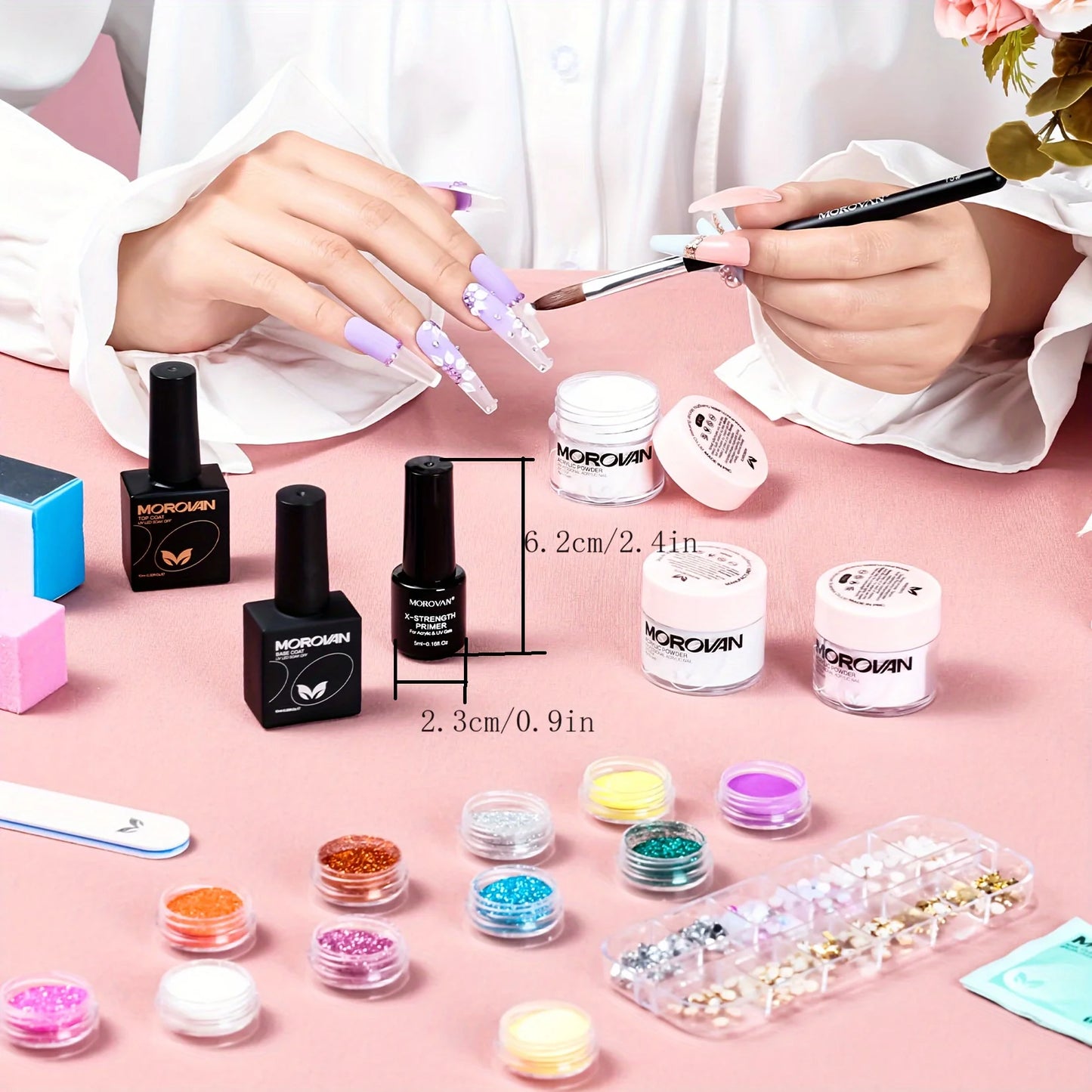 Morovan Professional Beginner Acrylic Nail Starter Kit - Alia's Home Things  