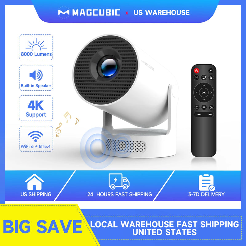 Magcubic HY300 Pro+ Projector 4K 720P w/5W Speaker - Alia's Home Things  