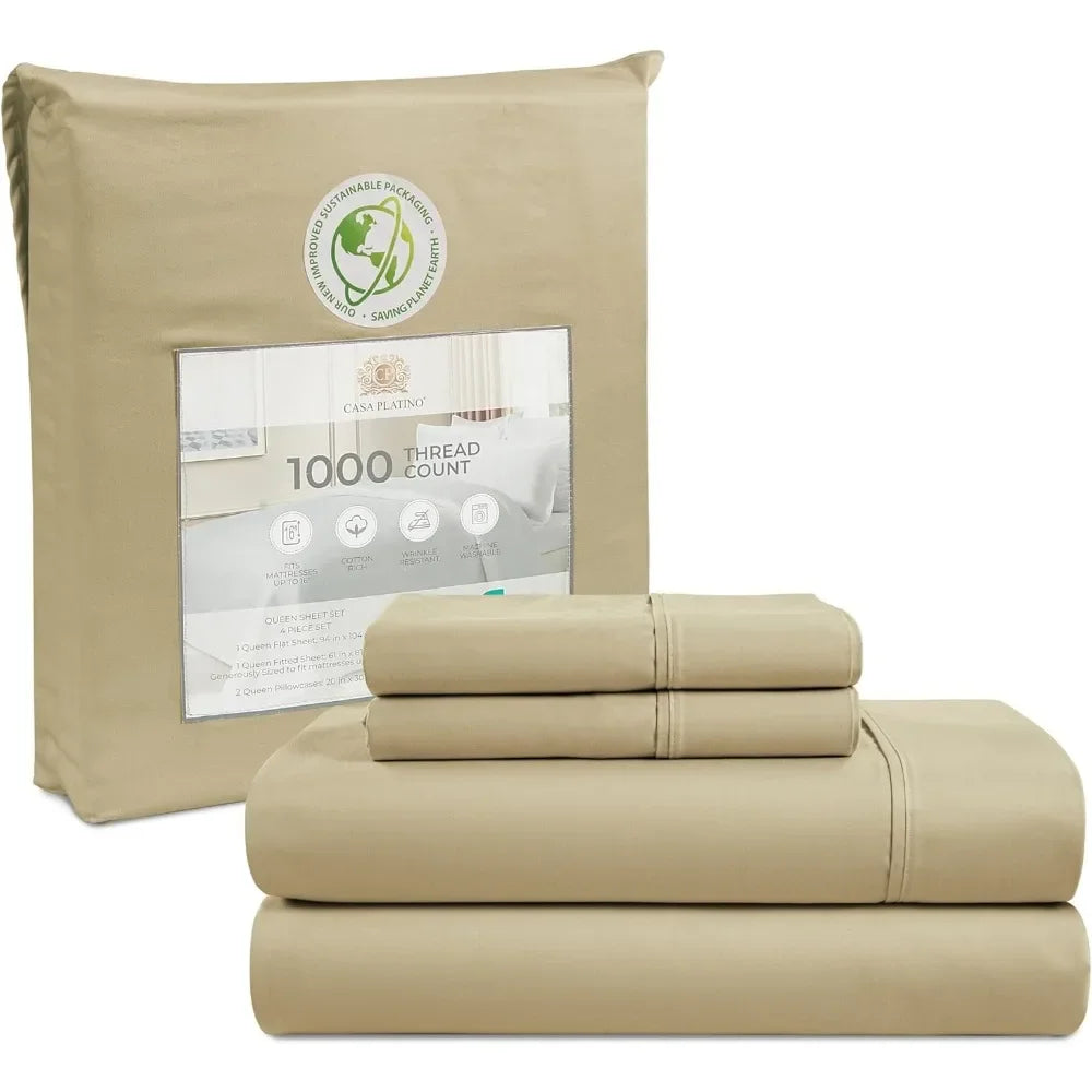 Sheets 1000 Thread Count Bedspreads and Covers 4-Piece Set - Alia's Home Things  