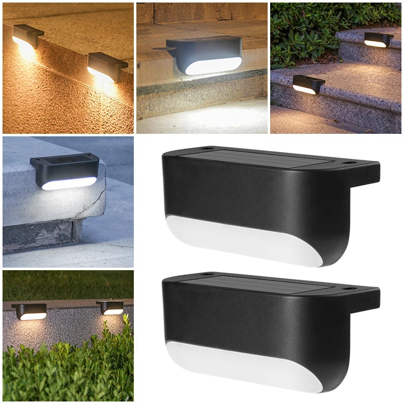 Solar Deck Lights Outdoor, LED Step Lights Waterproof 2Pack - Alia's Home Things  