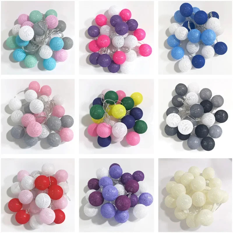 USB/Battery Powered Cotton Balls Fairy String Lights - Alia's Home Things  