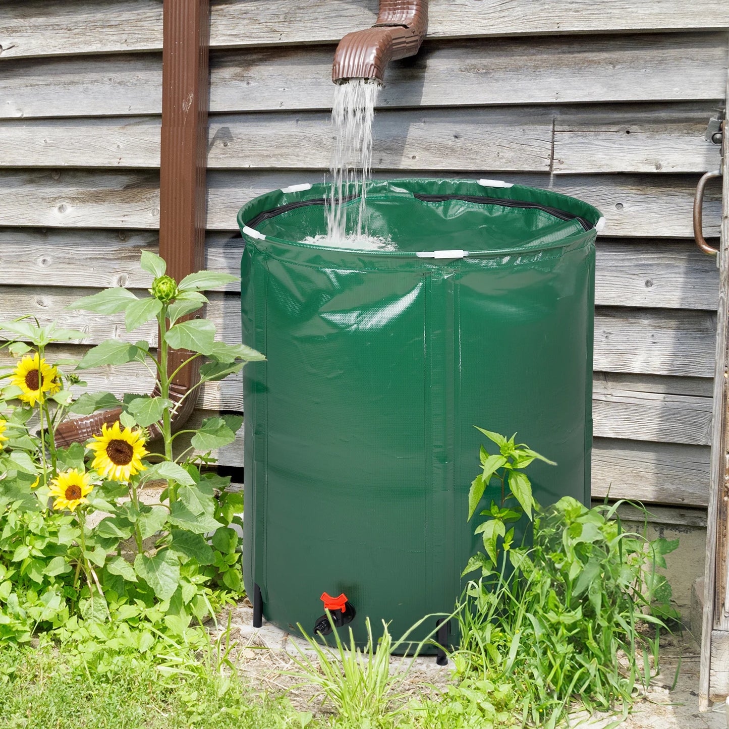 50-Gallon Folding Rain Barrel Water Collector - Alia's Home Things  