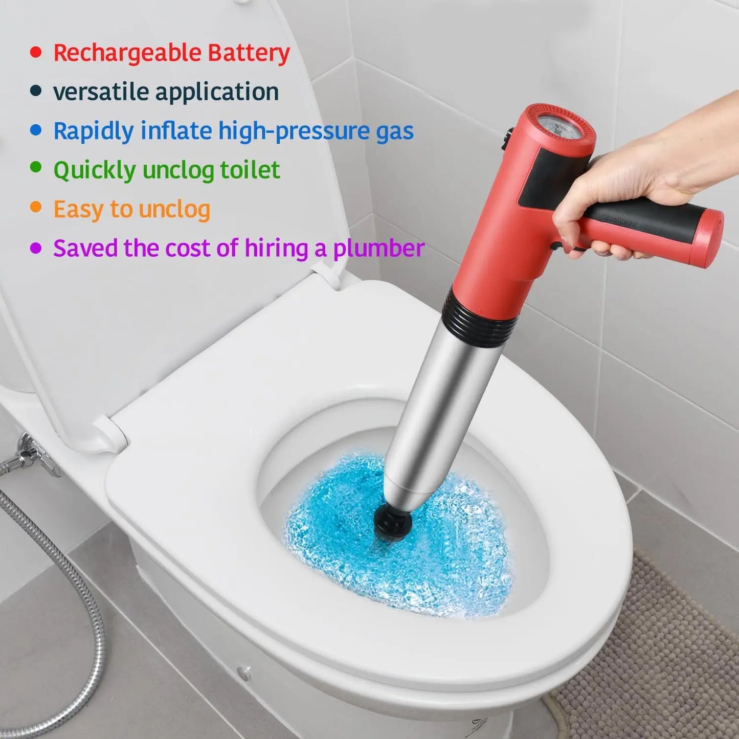 Toilet Plunger Drain Clog Remover Tools - Alia's Home Things  