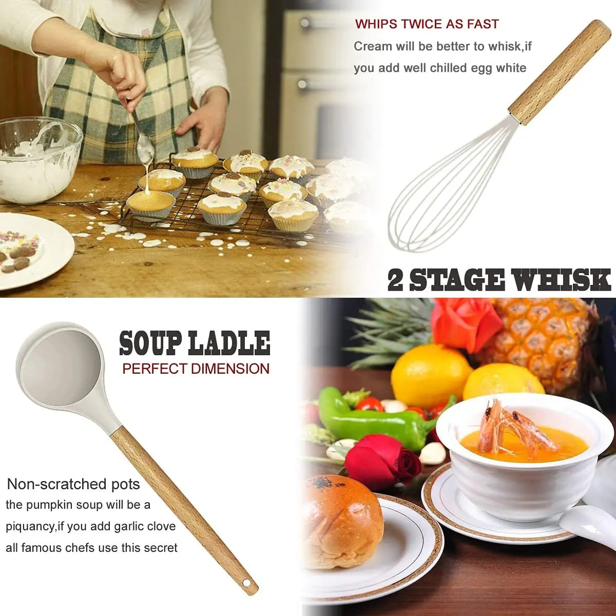 Utensils Set- 35 PCs Heat Resistant Food Grade Silicone - Alia's Home Things  