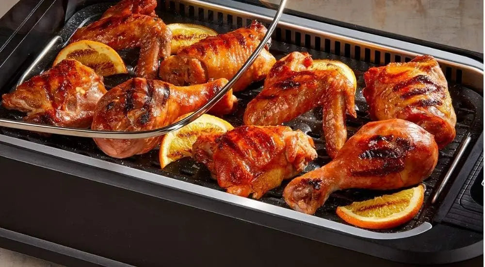 Smokeless Indoor Electric Grill With Tempered Lid - Alia's Home Things  