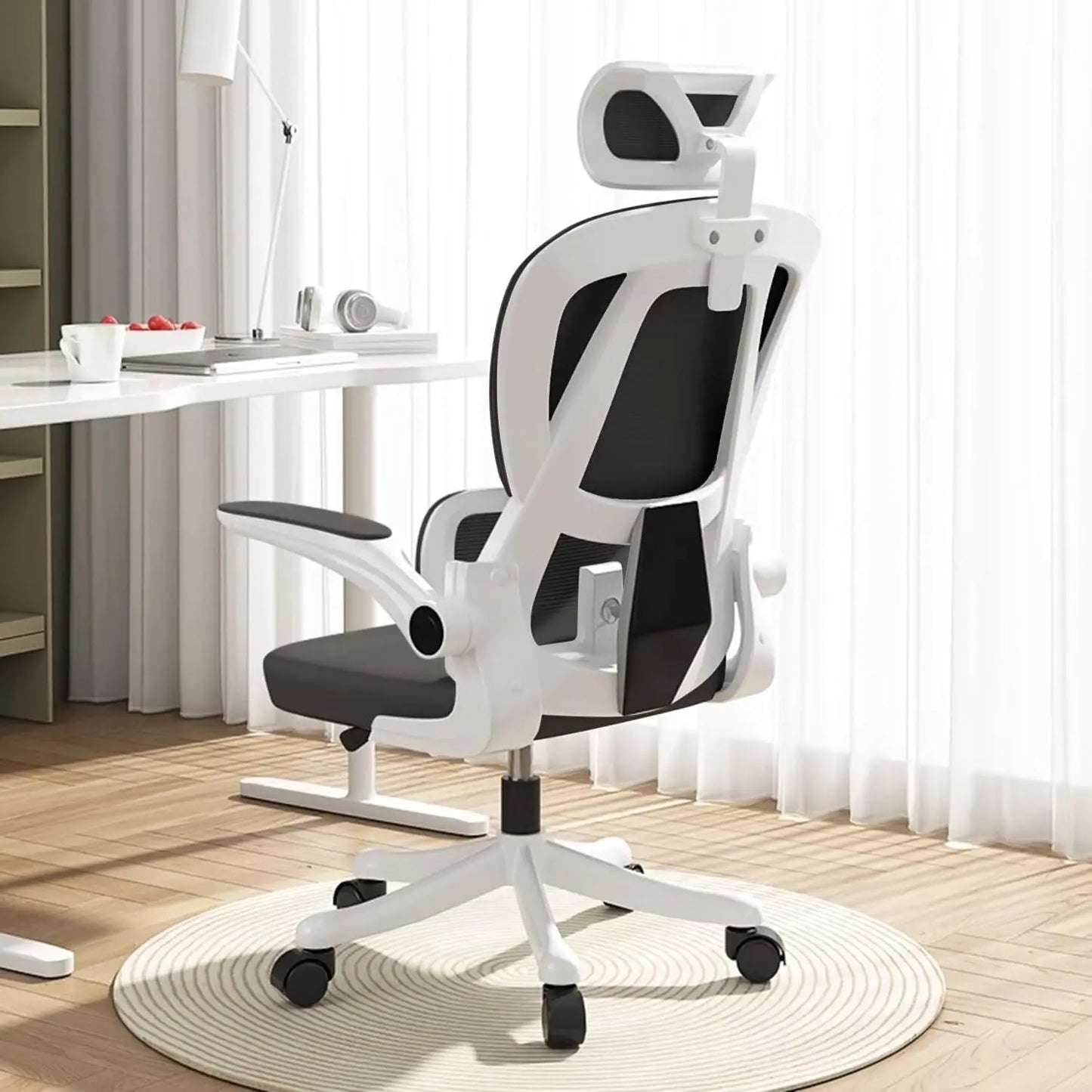 High Back Ergonomic Office Chair With Lumbar Support - Alia's Home Things  