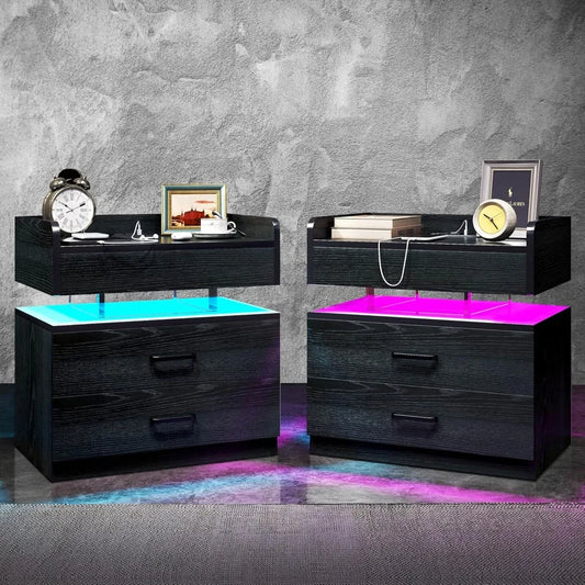 Acrylic Floating Nightstand with Sound Control Mode - Alia's Home Things  