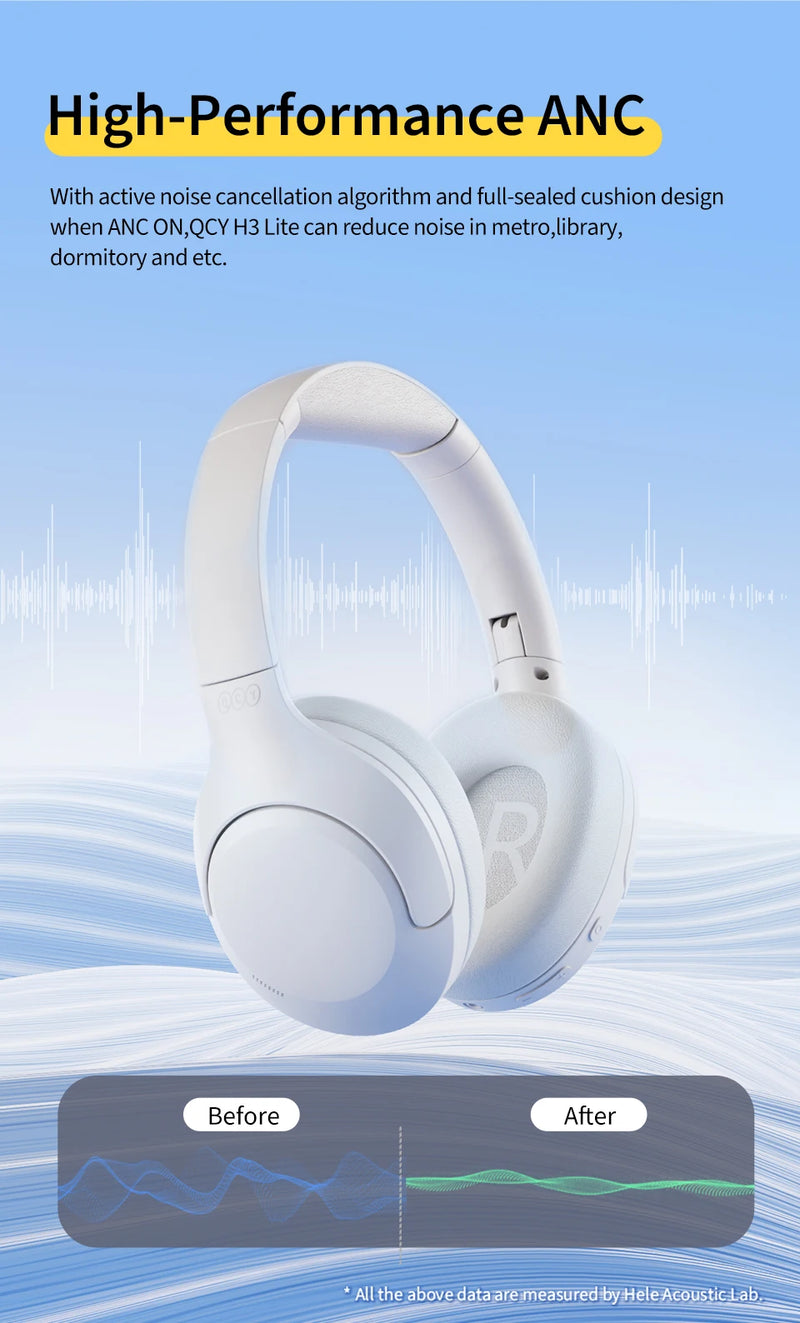 QCY H3 Lite ANC Wireless Headphones - Alia's Home Things  