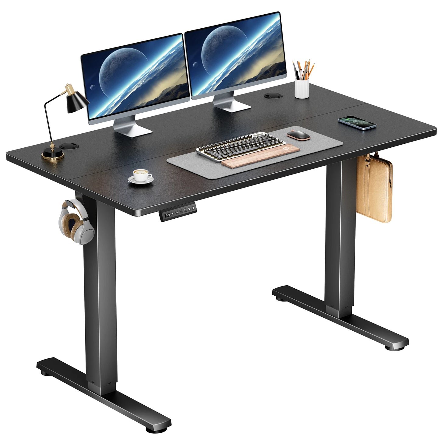JHK Electric Adjustable 40x24 Inch Stand-Up Sit-Stand Workstation - Alia's Home Things  