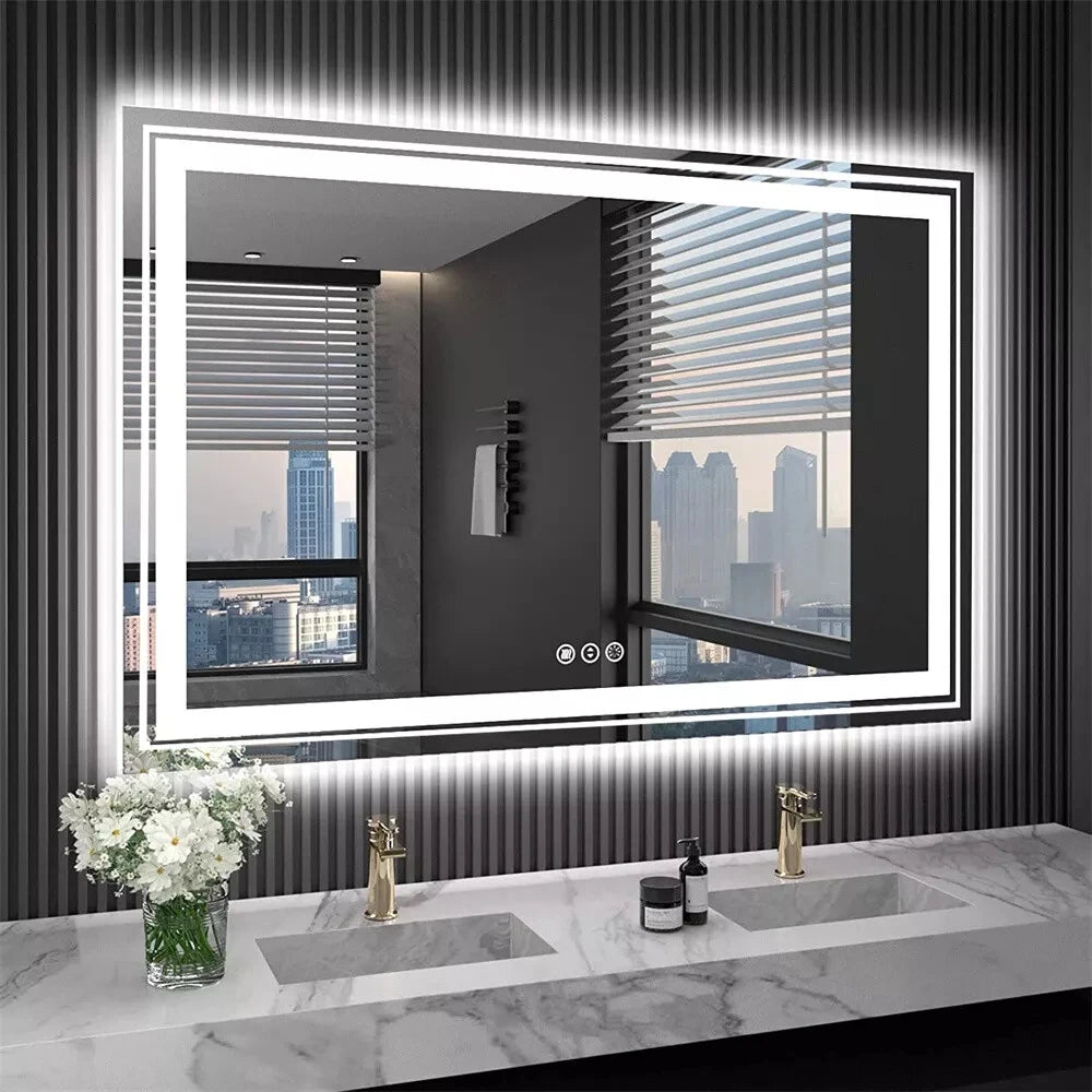 Wisfor LED Bathroom Mirror With Front Backlit Dimmable - Alia's Home Things  