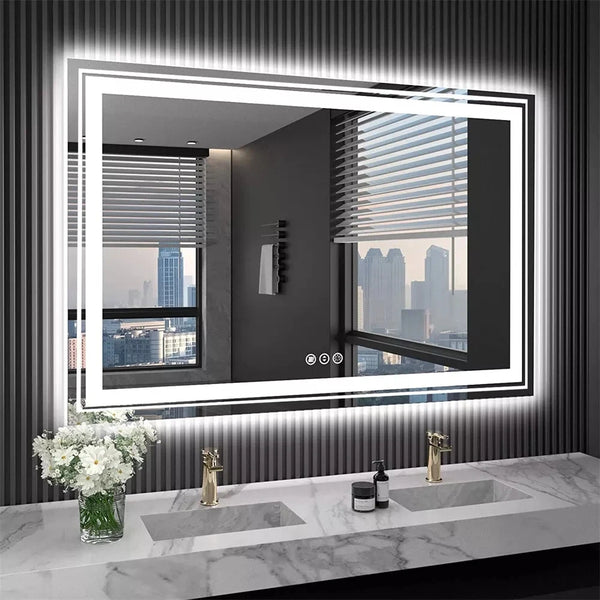 Wisfor LED Bathroom Mirror With Front Backlit Dimmable - Alia's Home Things  