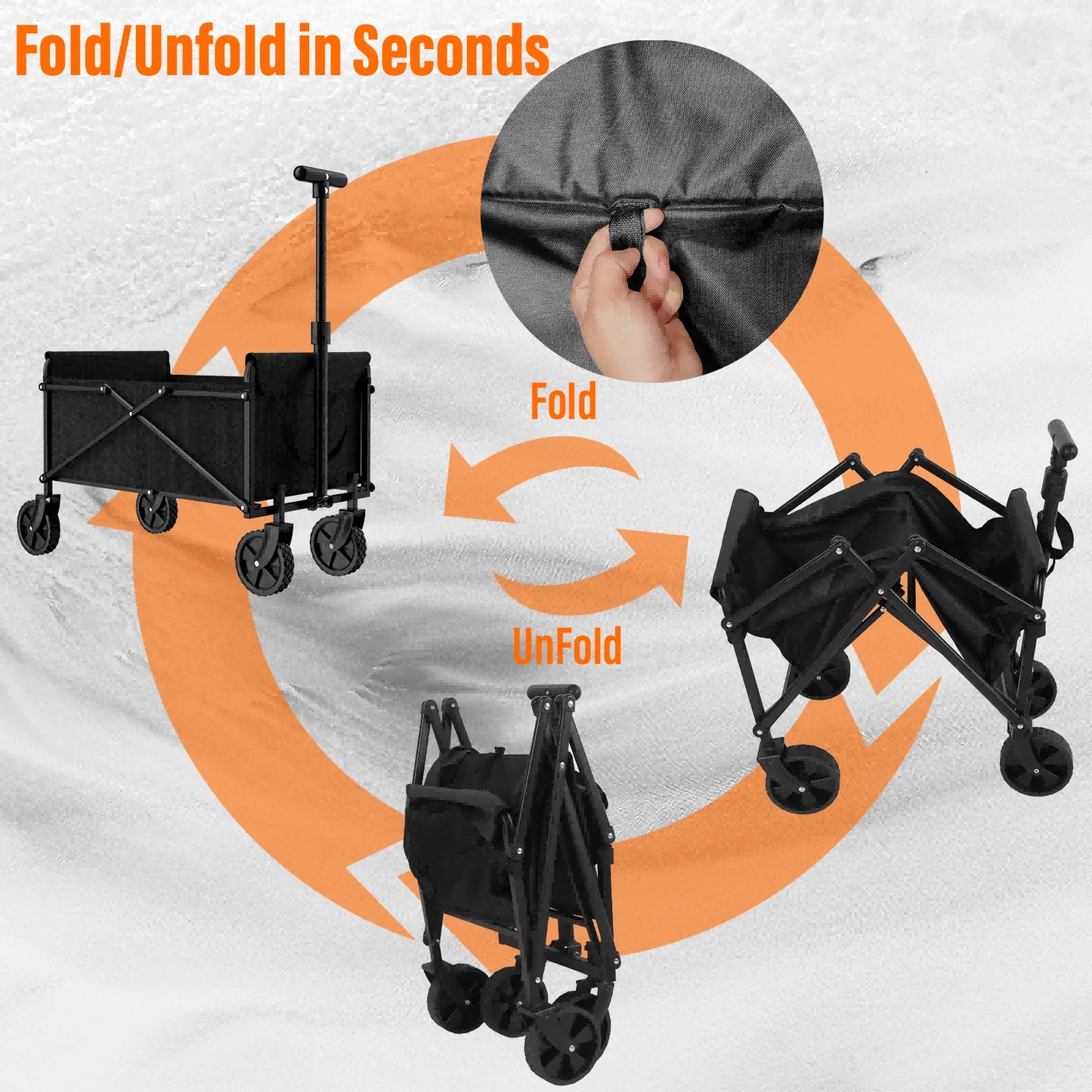 The garden handcart with four foldable wheels - Alia's Home Things  