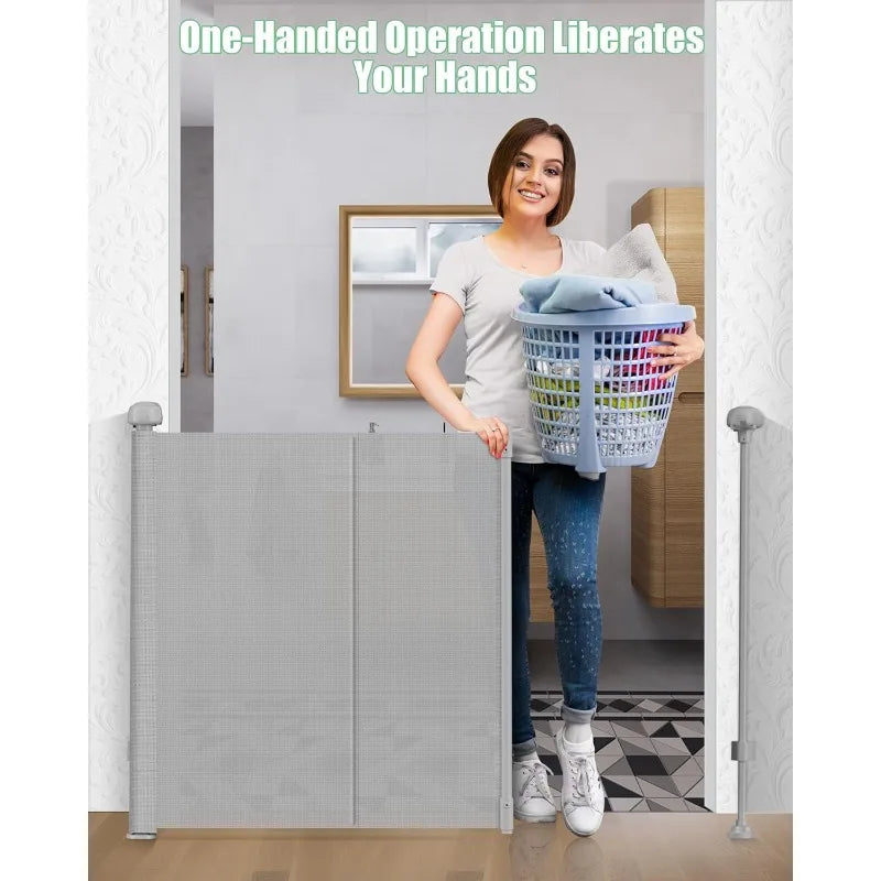 Extended Retractable Baby Gate, 78 Inch Extra Wide - Alia's Home Things  