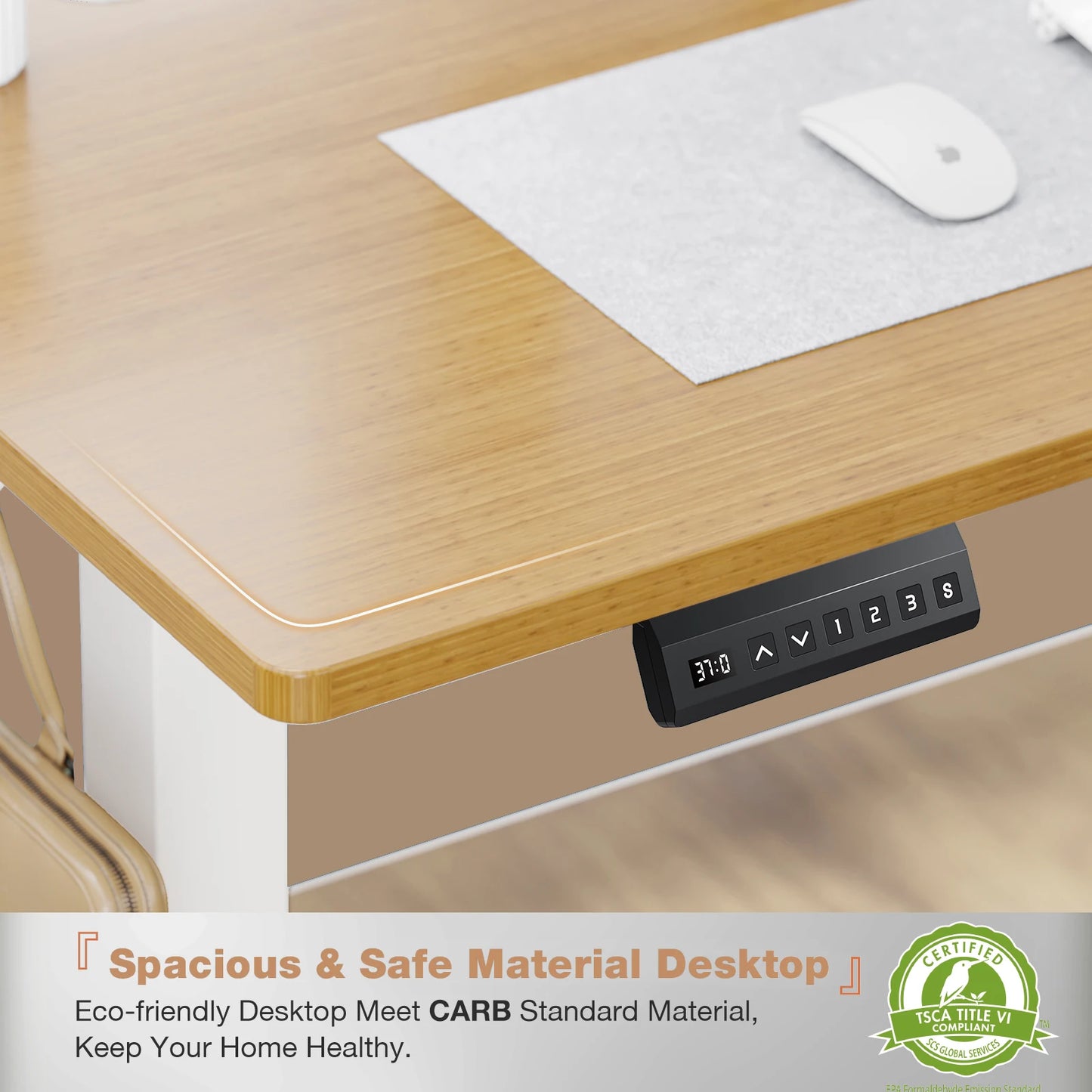 JHK Electric Adjustable 40x24 Inch Stand-Up Sit-Stand Workstation - Alia's Home Things  